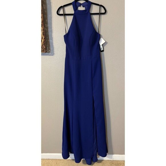 Xscape Dress Blue 10 Long Wedding Cruise Formal Party Mermaid NEW NWT - Picture 14 of 14